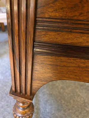 Lot 5 - A rosewood and ivory-inlaid circular centre table