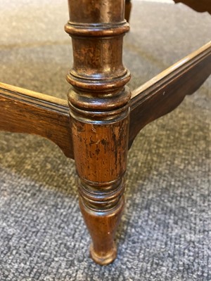 Lot 5 - A rosewood and ivory-inlaid circular centre table