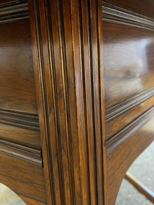 Lot 5 - A rosewood and ivory-inlaid circular centre table