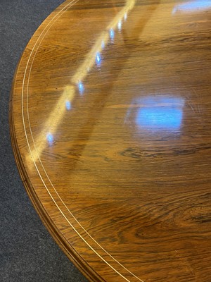 Lot 5 - A rosewood and ivory-inlaid circular centre table
