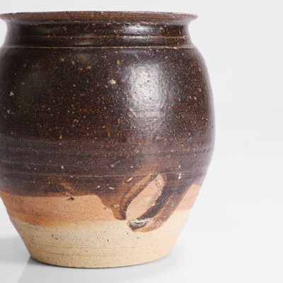 Lot 10 - A Chinese brown-glazed jar