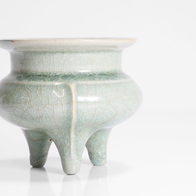 Lot 13 - A Chinese celadon-glazed incense burner