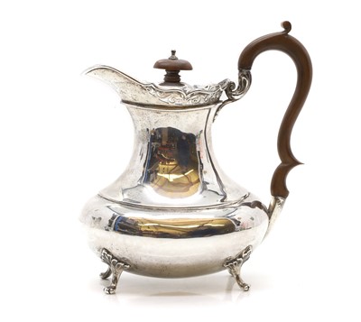Lot 10 - A silver hot water pot