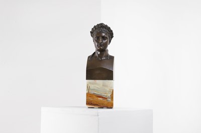 Lot 394 - A bronze bust of Napoleon Bonaparte