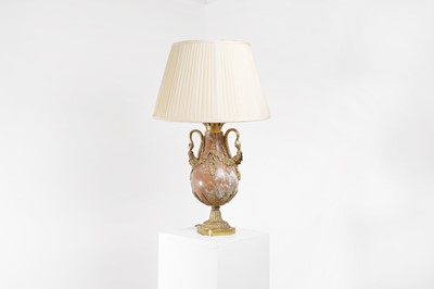 Lot 391 - A neoclassical marble and gilt-brass table lamp