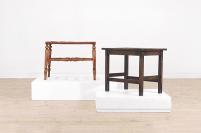 Lot 443 - Two beech luggage racks