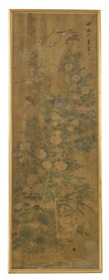 Lot 309 - A Japanese gouache painting