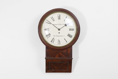 Lot 226 - A mahogany drop-dial wall clock