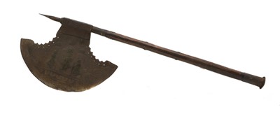 Lot 605 - An Indian battle axe