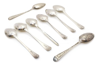Lot 17 - A collection of silver tablespoons