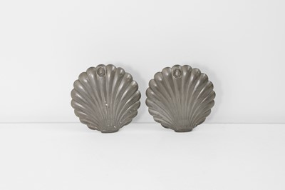 Lot 86 - A pair of pewter wall sconces