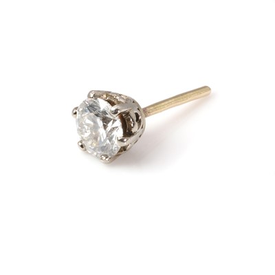 Lot 95 - An 18ct gold diamond single stud earring