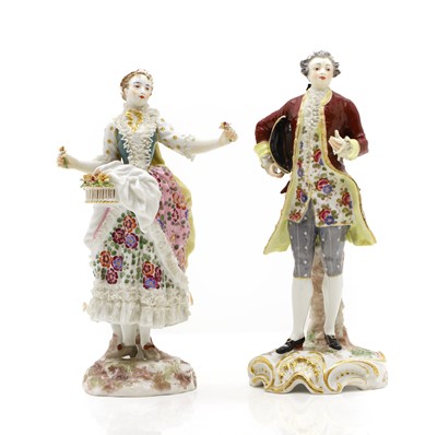 Lot 170 - A Meissen style porcelain figure