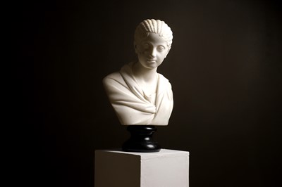 Lot 280 - A carved marble bust of Plautilla