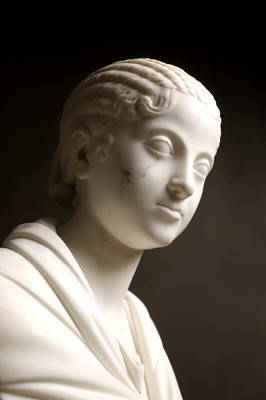 Lot 280 - A carved marble bust of Plautilla
