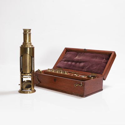 Lot 291 - A brass student microscope