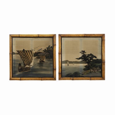 Lot 380 - A pair of woven pictures