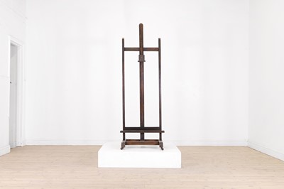 Lot 260 - A stained beech adjustable easel