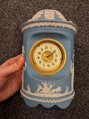 Lot 98 - A group of four Wedgwood Jasperware mantle timepieces