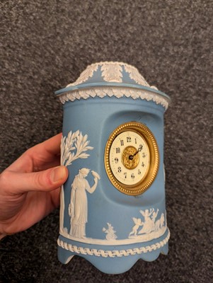 Lot 98 - A group of four Wedgwood Jasperware mantle timepieces
