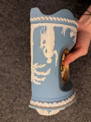 Lot 98 - A group of four Wedgwood Jasperware mantle timepieces
