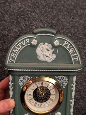Lot 98 - A group of four Wedgwood Jasperware mantle timepieces