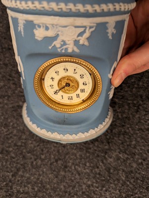 Lot 98 - A group of four Wedgwood Jasperware mantle timepieces