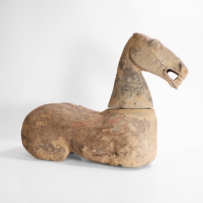 Lot 259 - A Chinese grey pottery horse