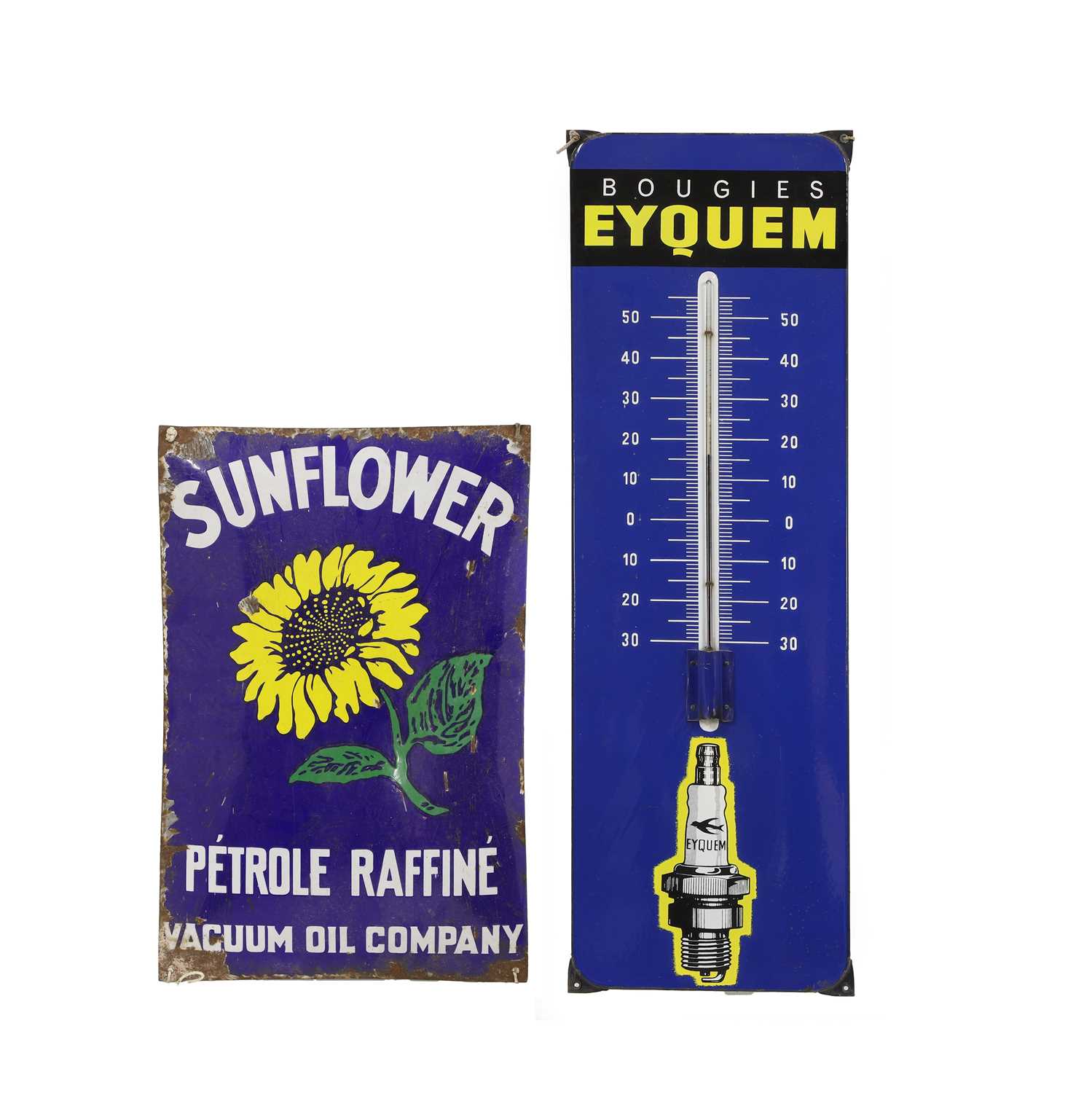 Lot 400 - Two enamel advertising signs,