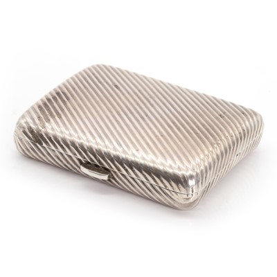 Lot 32 - A Continental silver cased pocket cigarette case