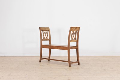 Lot 194 - An oak and walnut window seat