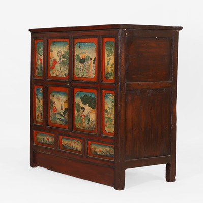 Lot 74 - A painted wooden cupboard
