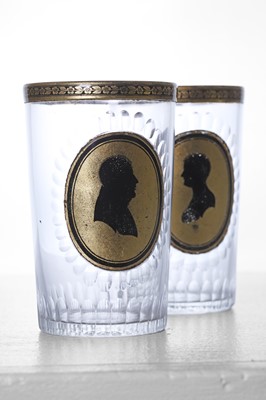 Lot 397 - A pair of Zwischengoldglas glass beakers
