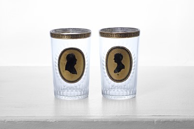 Lot 397 - A pair of Zwischengoldglas glass beakers