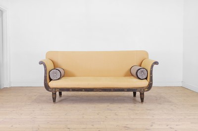 Lot 634 - A Regency simulated rosewood sofa