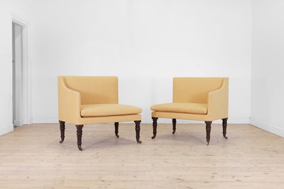 Lot 632 - A pair of Regency mahogany corner chairs