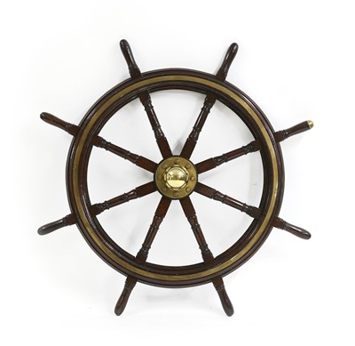 Lot 277 - An eight spoke ships wheel