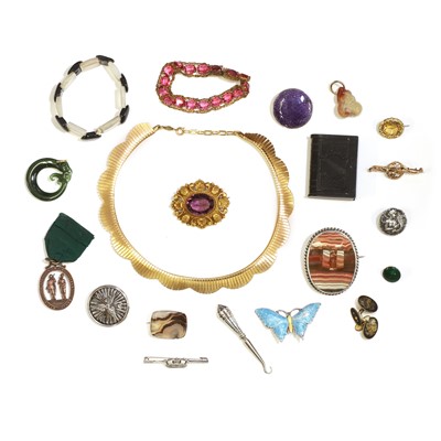 Lot 354 - A collection of antique and later costume jewellery