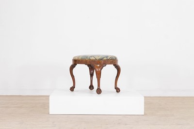 Lot 559 - A George II walnut stool