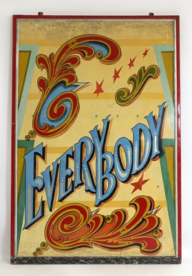 Lot 289 - A fairground display panel 'Everybody'