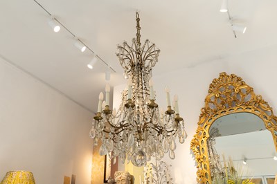 Lot 78 - A cut-glass chandelier