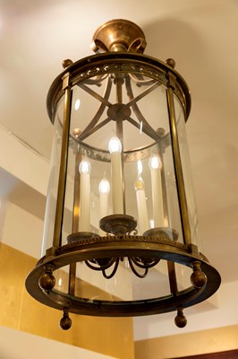 Lot 371 - A bronze lantern