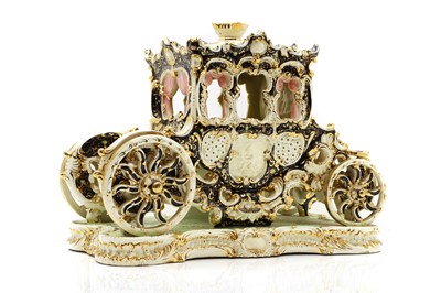 Lot 146 - A Continental porcelain carriage