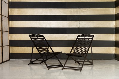 Lot 352 - A pair of folding metal chairs