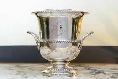 Lot 343 - A George III silver-plated wine cooler