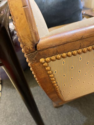 Lot 433 - A mahogany sofa