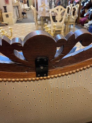Lot 433 - A mahogany sofa