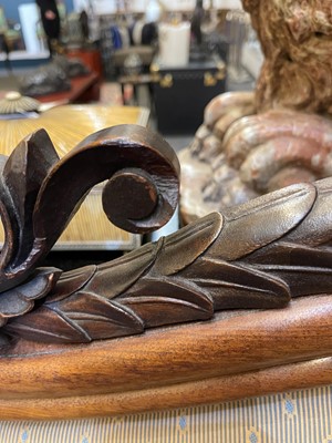 Lot 433 - A mahogany sofa