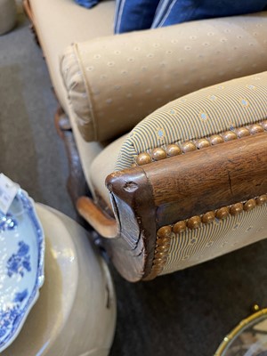 Lot 433 - A mahogany sofa