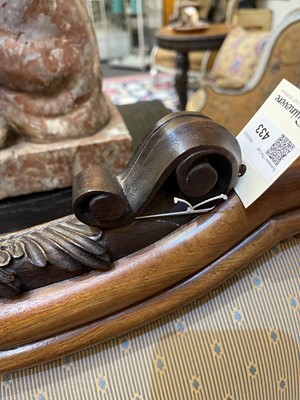 Lot 433 - A mahogany sofa